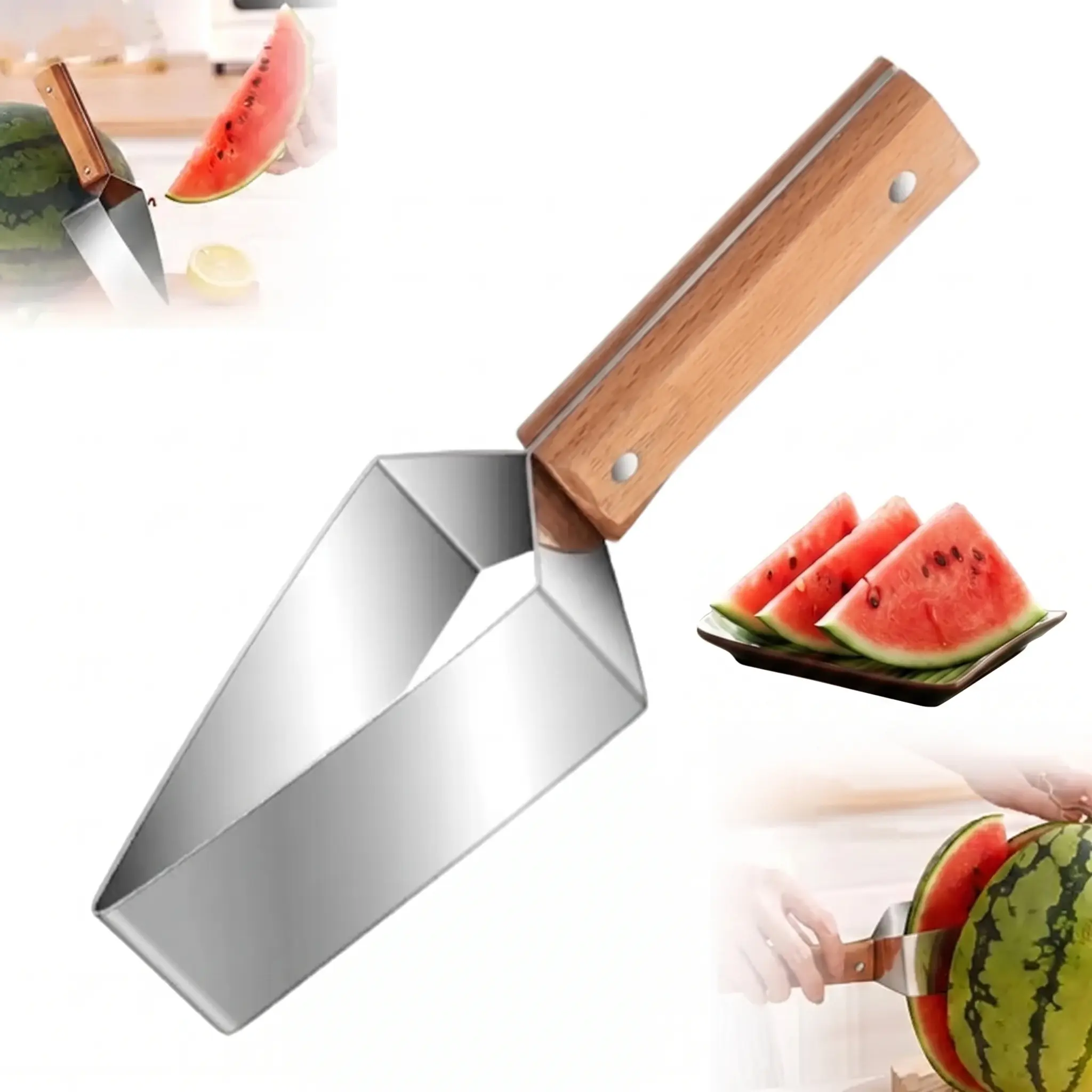 PopLid 2026 New Watermelon Slicer, Stainless Steel Manual Fruit Slicer, Multifunction Watermelon Cutter Slicer