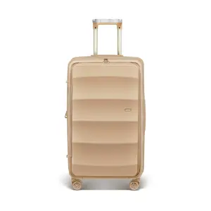 Check-In Luggage 35% Expandable hard shell suitcase with 360° Skateboard Silent Wheels  and TSA lock, 27 inch in Sandstorm