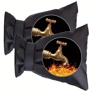 2Pcs Winter Outdoor Faucet Cover 5.9"W×7.8"H - Reusable Insulated Antifreeze Spigot Backflow Protective Cover