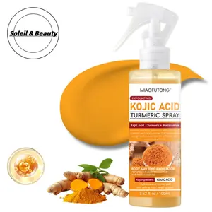 Turmeric Body Exfoliating Spray for All Skin for Face & Body  Types  Gentle Body Peel Mist to Help Remove Dead Skin and Improve Rough Texture, Suitable for All Skin Types