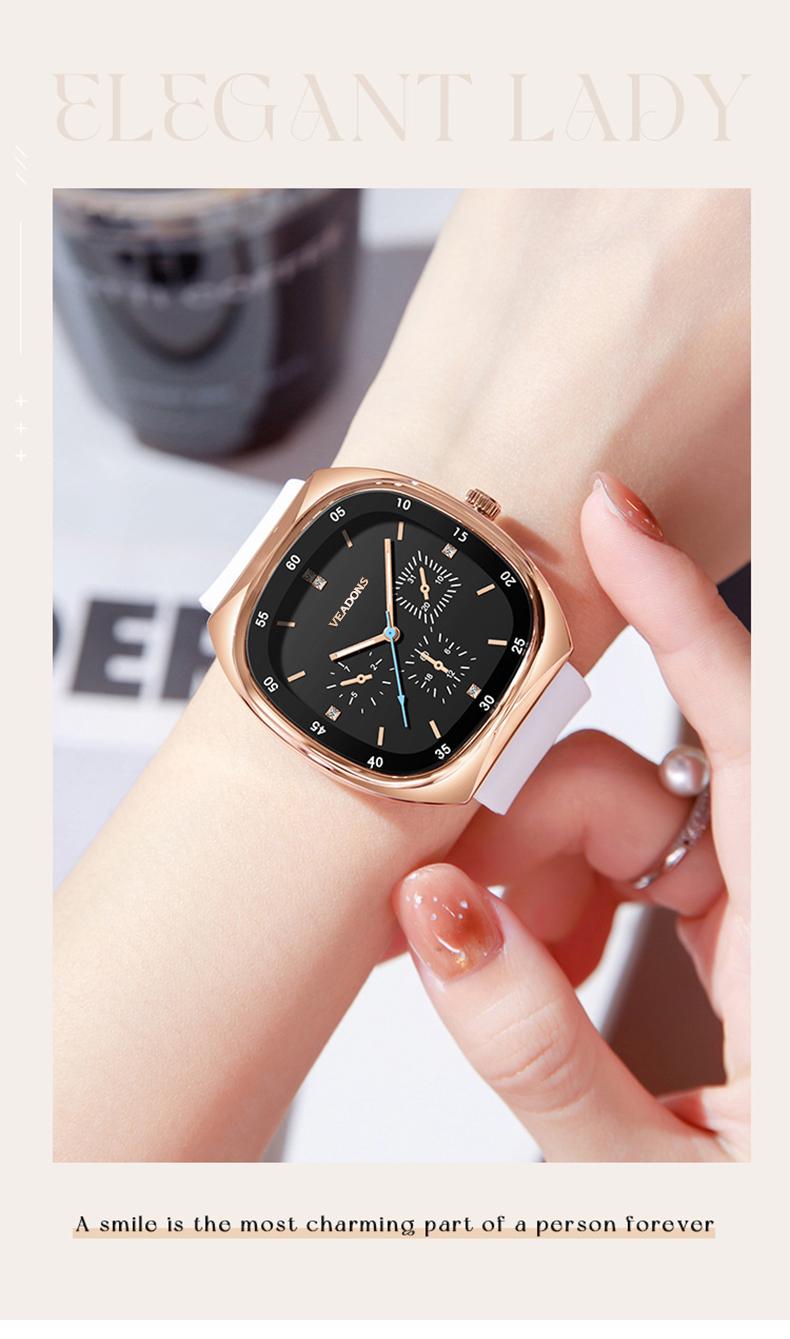 Fashion Watches Casual Stylish  Open Dial Watch  Silicone Strap, Waterproof & Luminous, Perfect for All Occasions Also ideal as a Mother's Day gift for your wife and mom.