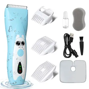 Rechargeable Baby Hair Clipper, 1 Box Waterproof Cordless Hair Trimmer Set & Accessories, Safe & Quite Baby Hair Grooming Tool