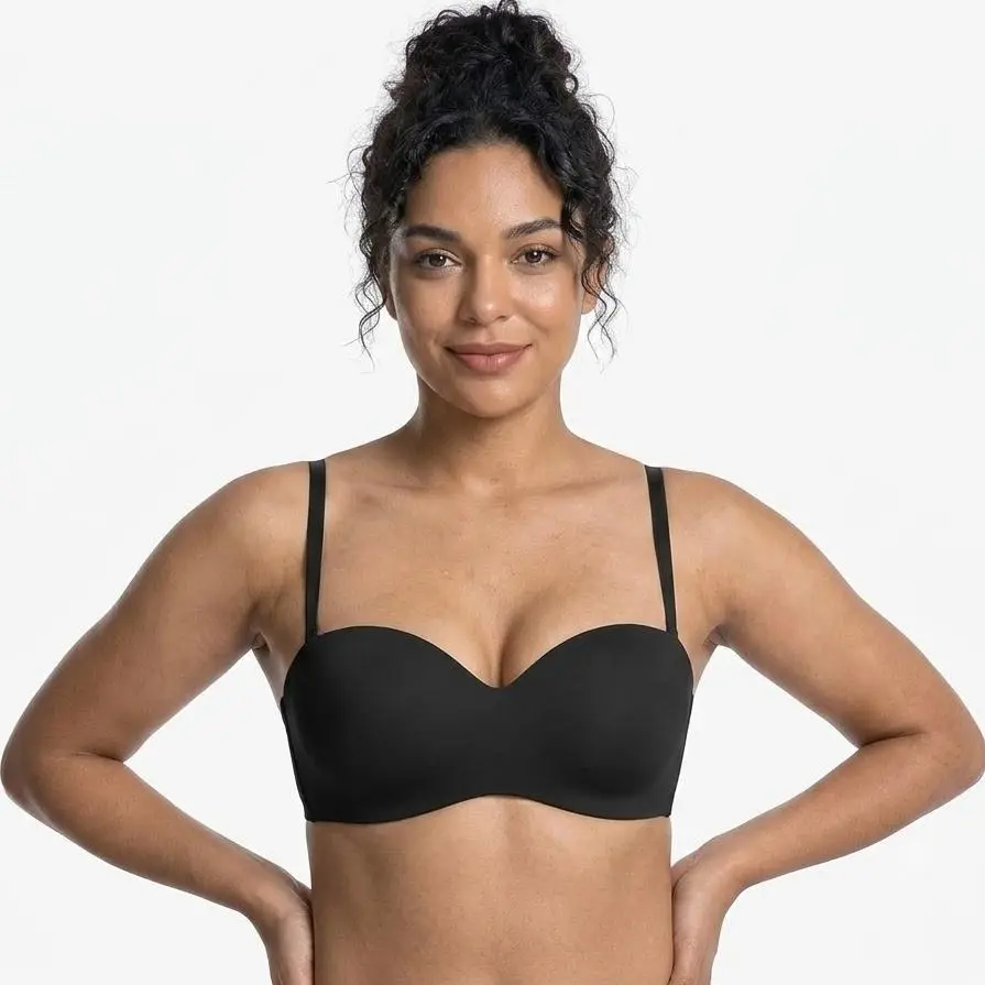 Weilersa Invisible Seamless Strapless Bra Ultra Soft Removable Adjustable Convertible Strap Wireless Bra
