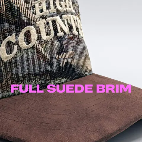 MOJA BASICS High Country Jacquard Premium Snapback - Adjustable Embroidered Men's Hats Snapback with Suede-Rich Detail, American Countryside Spirit, Horse & Mountain Vibes, Casual Outdoor Hat