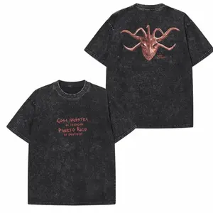 Rauw Tee, Cosa Nuestra Shirt, Latin Vibes, Tradicion es Identidad Crewneck Washed T-Shirt NR8