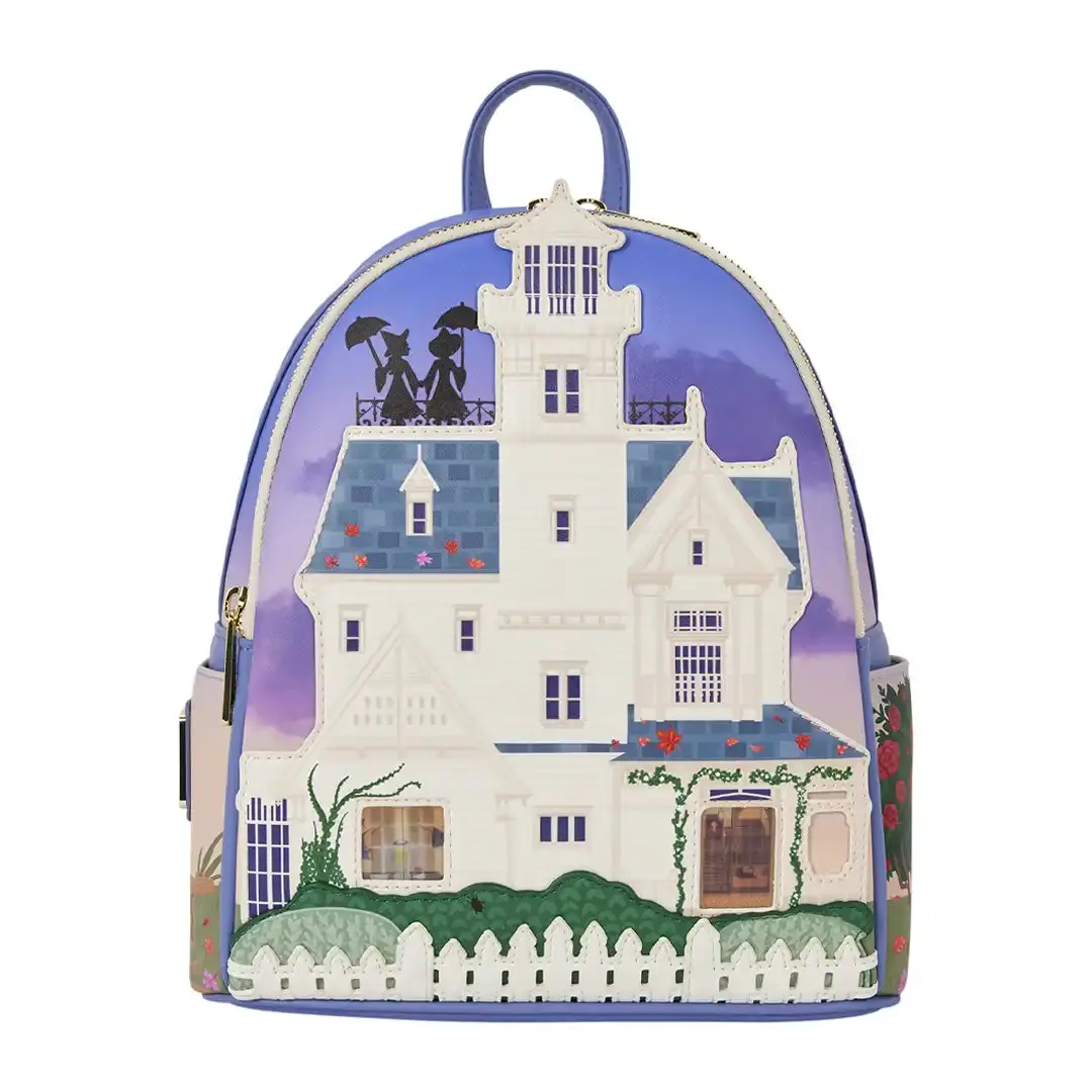 Loungefly Warner Brothers Practical Magic 2 House Mini Backpack, Cute Casual Backpack with Illustrated House Art Design
