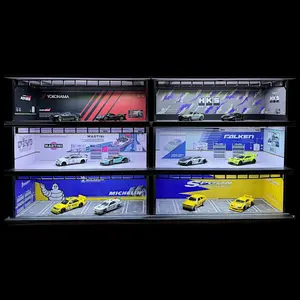 1:64 Scale Diecast Collectible Garage Diorama, Car Display Accessory for Model Cars & Diecast Toys, 1:64 Scale Garages