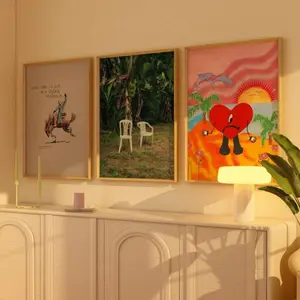 Bunny Inspired Album Cover Wall Art Poster - Latin Music Poster Print