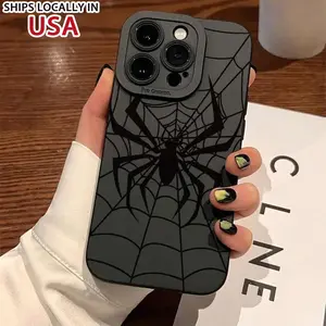 Spider Web Pattern Phone Case, Anti-drop Cellphone Protective Case, Total Protective Shockproof Mobile Phone Cover for iPhone 11 12 13 14 15 16 Pro Max/Pro/Plus