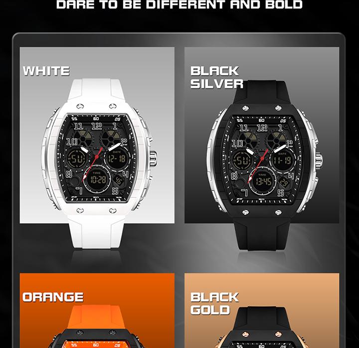 SANDA Men's Watch, New Electronic Watch, Digital Multifunctional, Fashionable And Versatile Alarm Clock, Men's Holiday Gift, Suitable for Outdoor Activities, Travel Timepiece, Stylish Wristwatch, Sleek Design Watch, Highquality Timepiece, Electronic