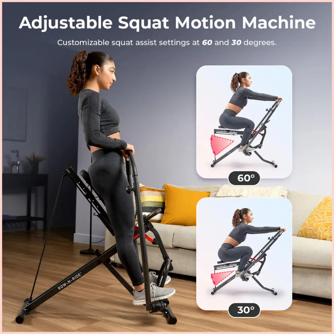 Smart Full Motion Upright Row-N-Ride Squat Assist Trainer Machine