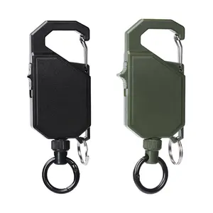 Retractable Keychain, 1 Count Badge Holder with Carabiner, Id Card Holder, Identification Badges & Supplies for Students & Teachers, Office Stationery & Supplies, Badge Reels Retractable, Retractable Badge Holders