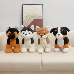 30cm Multi-Breed Pet Dog Plush Toy, Soft Stuffed Animals, Kawaii Bernese Mountain Dog Dachshund Husky Dog Plush Doll, Perfect Gift for Dog Lovers