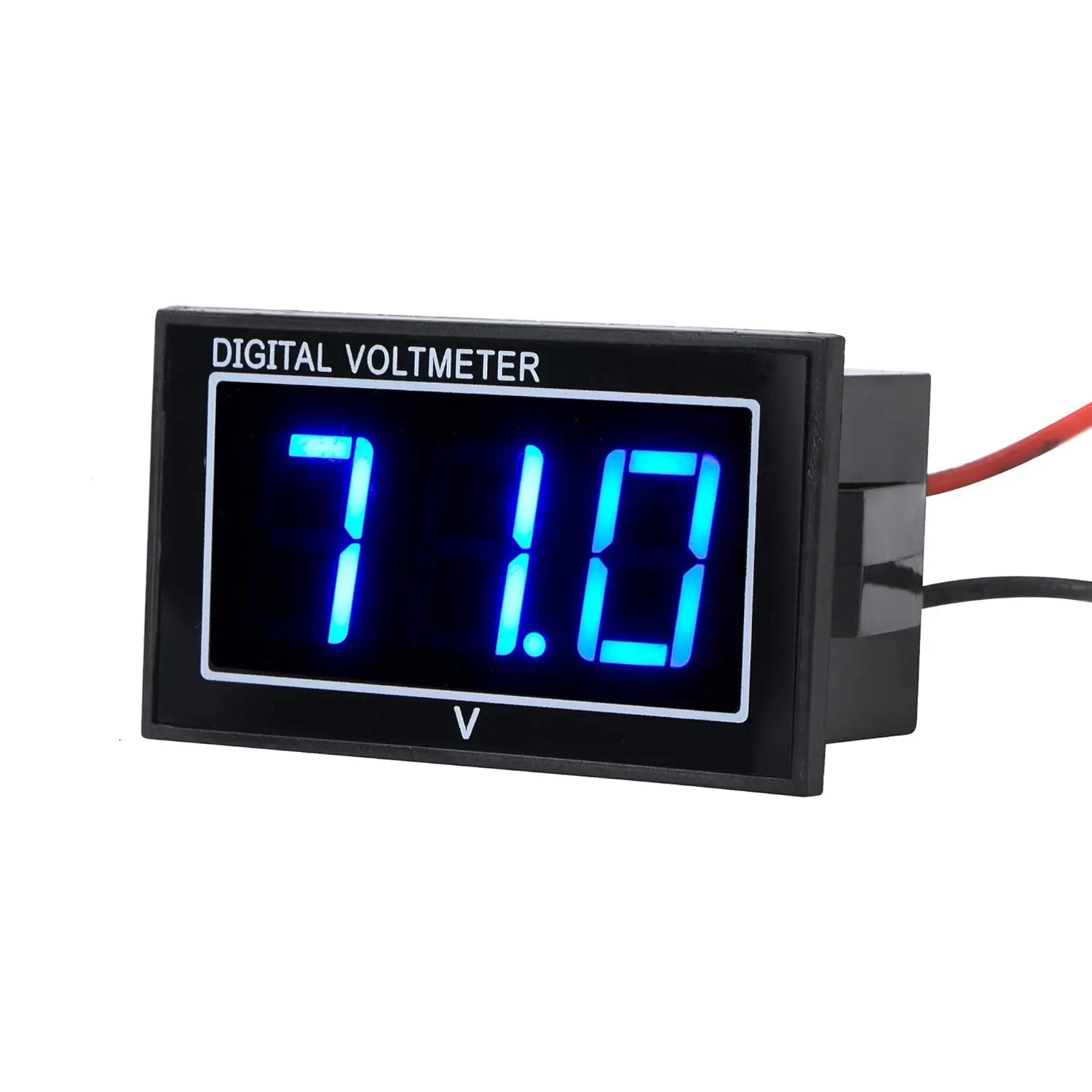 Waterproof Voltmeter 12V 24V 36V 48V 60V 72V 96V,LED Digital Display Battery Voltage Tester 5130V Apply to Golf Cart,Car, Motorcycle,Boats Battery Voltage Monitor