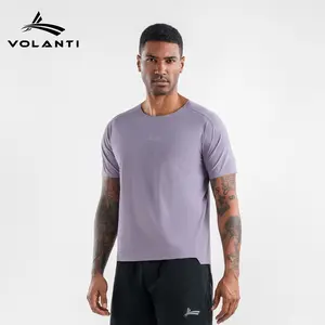 Volanti i-Skin Tops | Men Comfortable Quick Dry Athletic Short Sleeve T Shirts Cool Breathable Lightweight Seamless Soft Touch Deform Resistant Colonsel Fabric Casual Tees For Household Daily Outdoor Training Sports Fitness Workout Jogging
