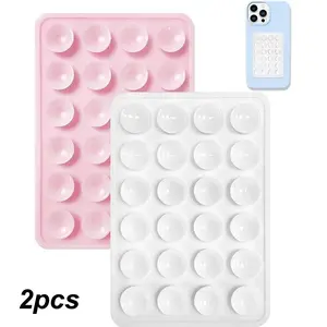 2Pack Silicone Suction Phone Case Mount, Silicon Adhesive Phone Stand Sticky for Cell Phone, Hands-Free Portable Phone Accessories Holder for Selfiesand Videos, Accessories For Iphone