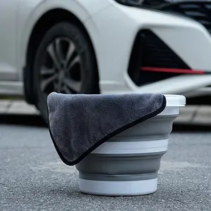 Foldable Collapsible Plastic Bucket - Portable Space-Saving Design, Durable & Easy to Clean with Sturdy Edges - Lightweight for Car Washing,   Laundry - Ideal for Organizing Household Items & Multi-Purpose Use, Travel Essentials, Fishing Hobbyists