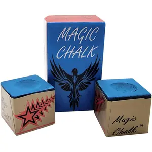 Billiard Pool Cue Chalk - 1 Box (2 Cubes) - Blue for Better Ball Control