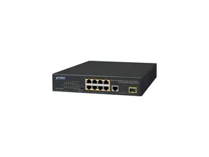 PLANET FGSD-1011HP 8-Port 10/100TX 802.3at/af PoE + 1-Port 10/100/1000T + 1-Port 100/1000X SFP Desktop Switch