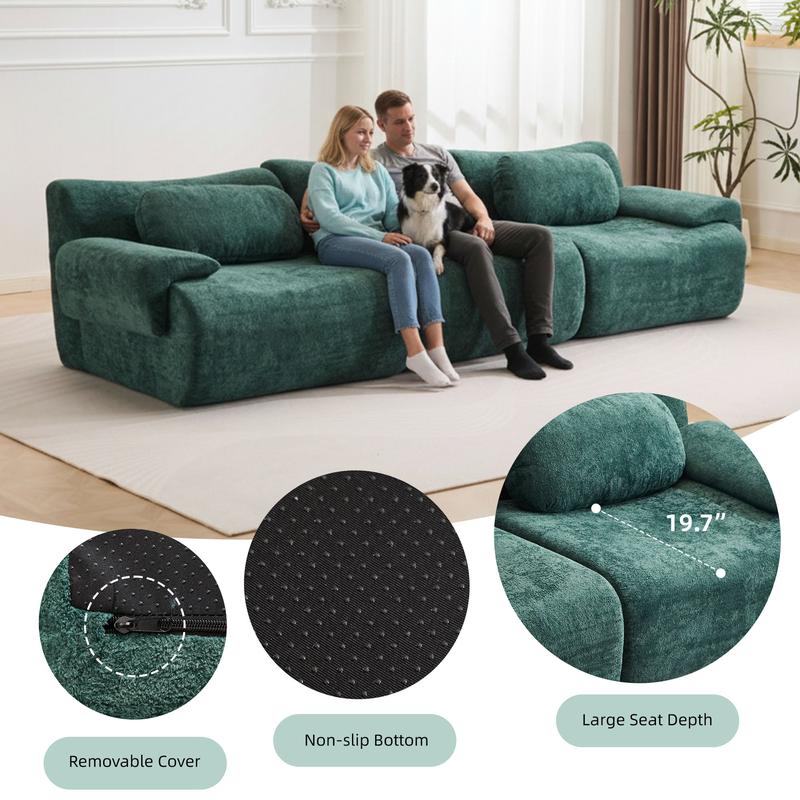 QAK 184" Living Room Bone-Free Sofa Set Cloud Modular Sofa Boxed, Memory Foam Modern Sofa, Large Comfort Compression Sofa, Compact Space Bedroom Apartment Two-Person Sofa QAK 184" Living Room Bone-Free Sofa Set Cloud Modular Sofa Boxed, Memory Foam Modern Sofa, Large Comfort Compression Sofa, Compact Space Bedroom Apartment Two-Person Sofa