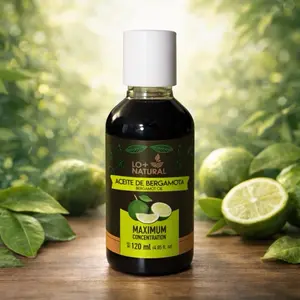 LO+ Natural Bergamot Oil 120ml (4.05 fl oz) – Maximum Concentration Citrus Bergamia Extract, Hair, Beard & Scalp Care, Natural Conditioning Oil