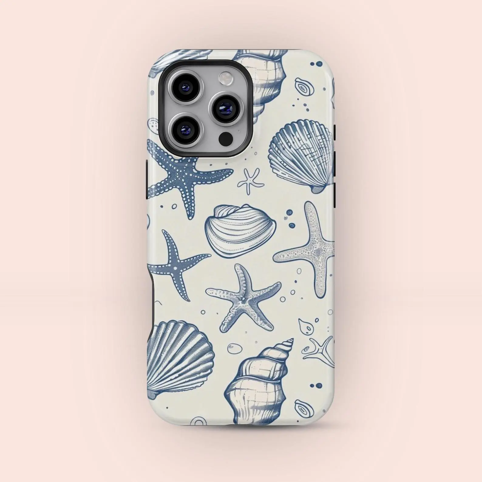 Starfish Shell iPhone & Galaxy Case: Retro Beach Design, MagSafe Compatible