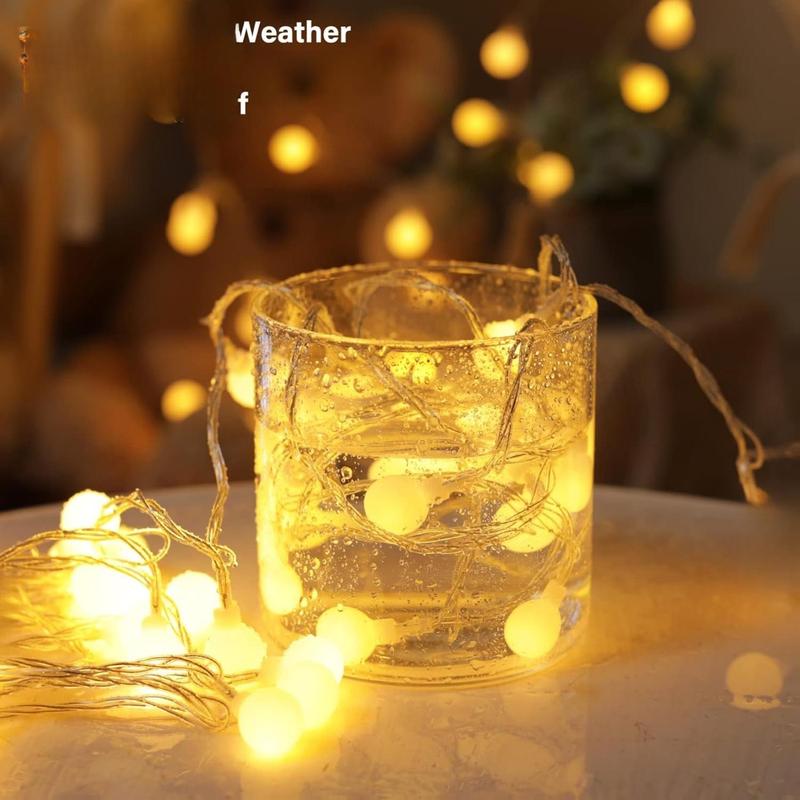 Globe String Lights, 33 Feet 100 Led Fairy Lights Plug in, 8 Modes with Remote Mini Globe Lights for Indoor Outdoor Bedroom Party Wedding Garden Christmas Tree Decor, Warm White