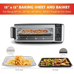 Fryer Basket & Tray Compatible with  SP100/SP101/SP1001C Foodi  Fry Oven - Even Heat Distribution & Easy Cleaning