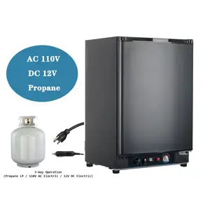 Smad 2.1 Cu Ft Propane Refrigerator LPG 110V AC 12V DC 3-Way Camping RV Fridge