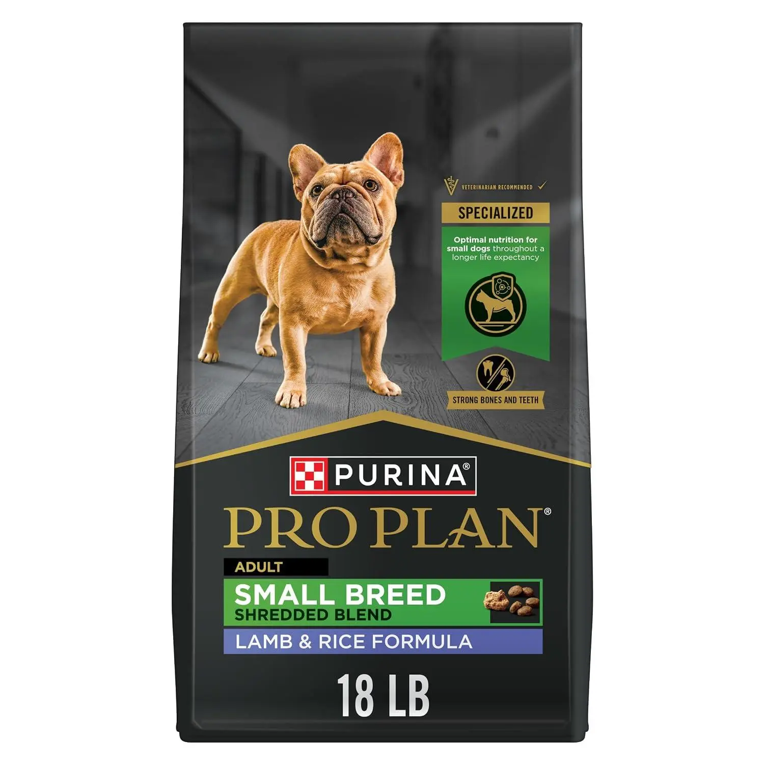 Purina Pro Plan Small Breed High Protein Dog Food Dry Shredded Blend Lamb and Rice Formula - 6 lb. Bag