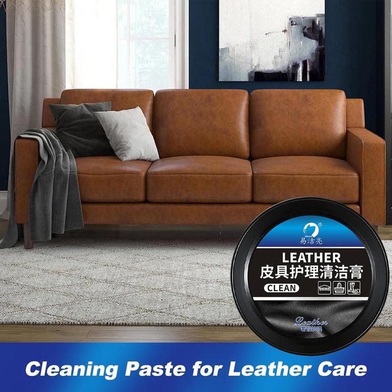 Car leather care cleaning cream, car interior cleaning cream, leather bags, leather shoes cleaning - multiple uses,Automobile parts, essential products for automobiles,Easy to use, the best car companion