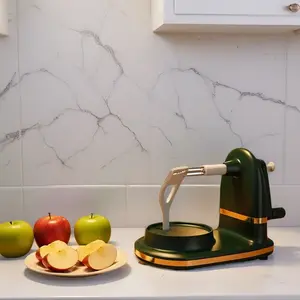 Manual Fruit Peeler Premium Stainless Steel and Plastic Kitchen Tool with Ergonomic Handle and Adjustable Blade for Apples Potatoes Lychee - Heavy Duty Prep on Cutting Boards Tumblers and Sippy Cup Sets