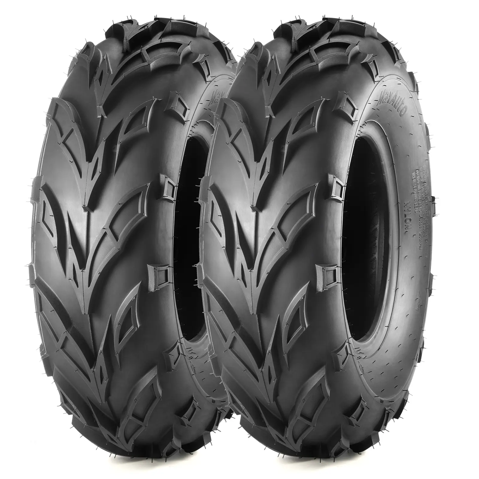 MaxAuto 22x7-10 Sport ATV Quad Tires, 22-7-10 All Terrain Tires, 6Ply, Tubeless, Set of 2