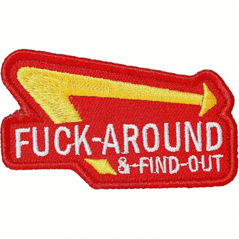 Embroidered Patch with Hook & Loop Backing, Funny Letter Pattern Patch for Personalizing Backpacks, Vests, Jackets, Jeans, Hats, Helmets, Funny Letter Appliques, Stylish Embroidery, Embroidery Patches
