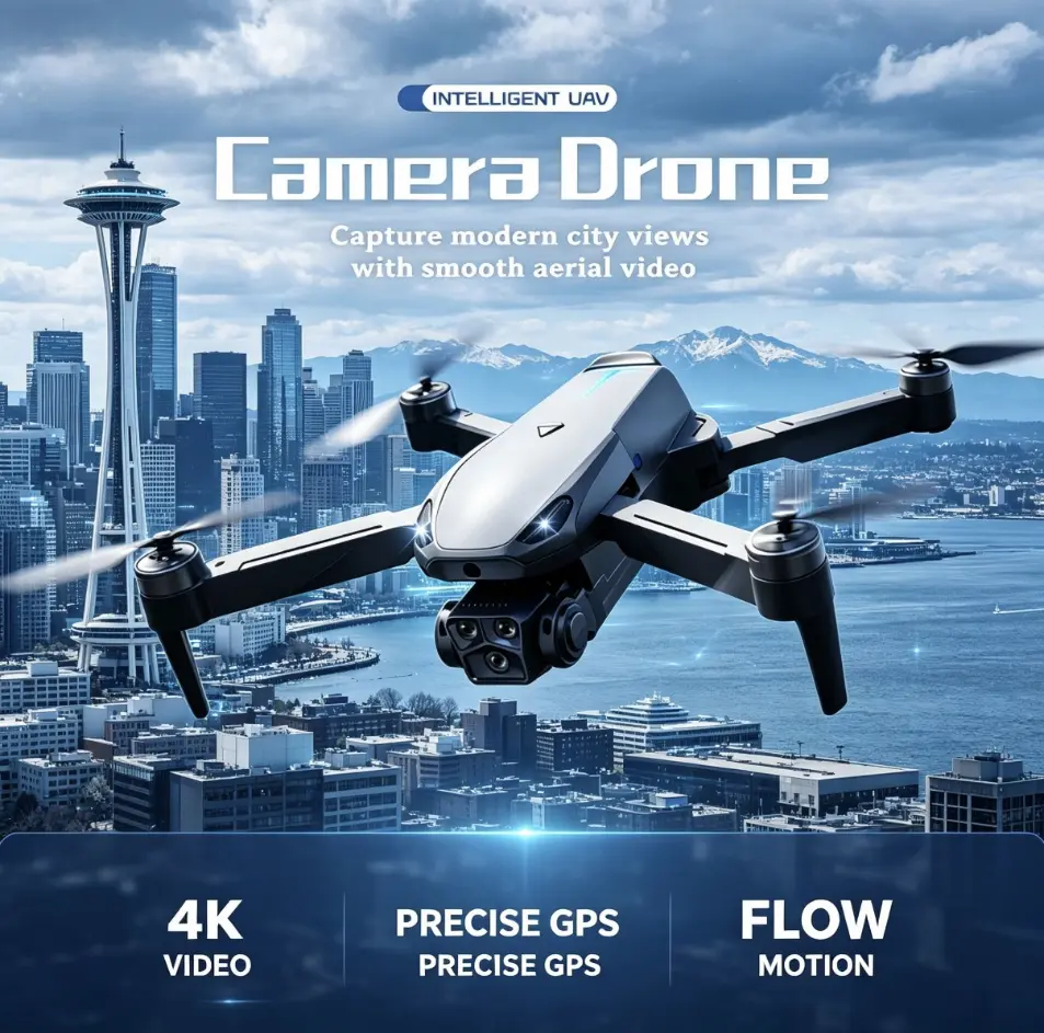 2026 M8 Pro Foldable GPS Drone, 4K UHD EIS Anti-Shake Camera, 5G WiFi FPV, Auto Return, Obstacle Avoidance, 360° Stunt Roll, Dual Batteries