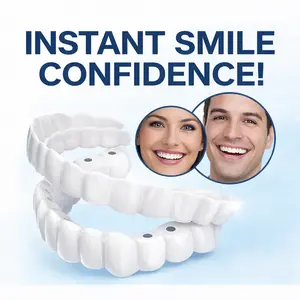 [3PC] Upper and lower dentures, covering missing andbroken teeth, immediate wear for a confident smile. 2026new snap-on veneers instantly enhance visual appeal.