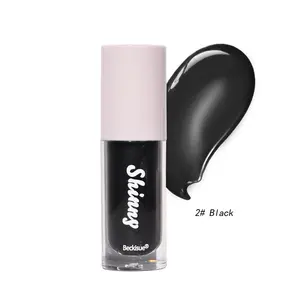 Semi-transparent black lip oil with a water-gloss mirror effect, high-shine lip gloss, moisturizing and nourishing, transparent brown sugar color