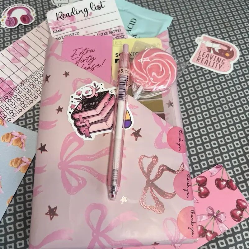 Romance Blind Date with a Book Gift Set for Book Lovers Includes Hand-Wrapped Book Bookish Stickers TBR Card Reading List Tracker Annotation Tabs Aesthetic Pen Bookmark Eye Mask & Lollipop Treat Perfect for Romance Readers
