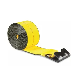 STRAP 4X30 WITH FLAT HOOK 5400LB YELLOW SOFT STRAP