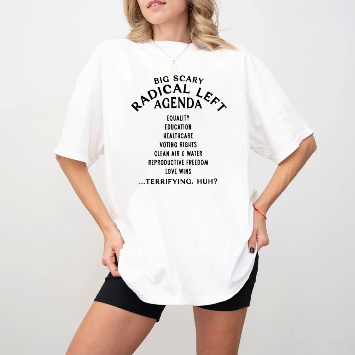 Big Scary Radical Left Agenda Shirt, Funny Political Graphic Tee, Social Justice Activist T Shirt, Retro Protest Humor Gift, Unisex Short Sleeve Tee Big Scary Radical Left Agenda Shirt, Funny Political Graphic Tee, Social Justice Activist T Shirt, Retro Protest Humor Gift, Unisex Short Sleeve Tee