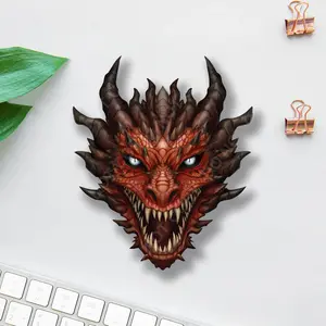 Dragon Sticker – Premium Dragon Head Stickers for Trucks and Cars – Dragon Stickers with Reflective Eyes Dragons– Cool and Unique Stickers and Decals Graphic