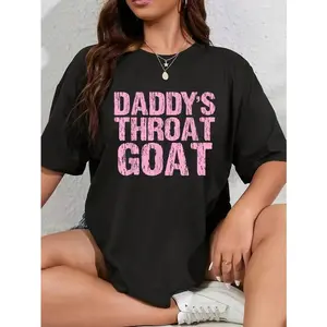 Daddy's Throat Goat Funny Sexy Adult Distressed Profanity T-Shirt