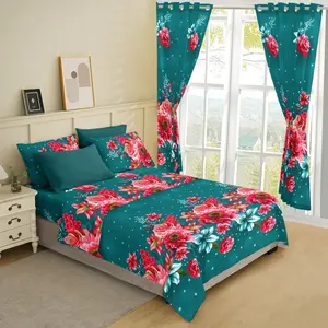8 pieces bedsheets sets very good quality  two curtains and big size sheets