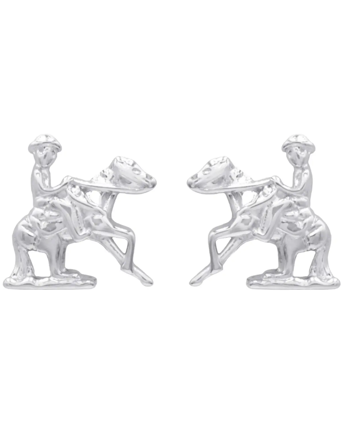 Kelly Herd Women's Women'S Silver Reining Horse Earrings - Erreiner