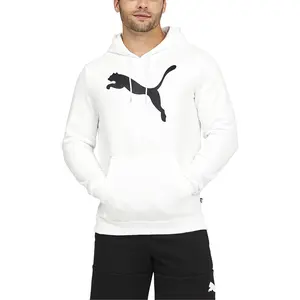 PUMA Mens Cat Logo Hoodie Casual Outerwear Casual Drawstring - White