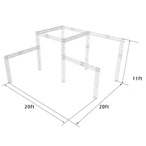 Trade Show Booth Trusses DJ Stage 20ftx20ftx11ft Aluminum Box Truss Exhibition