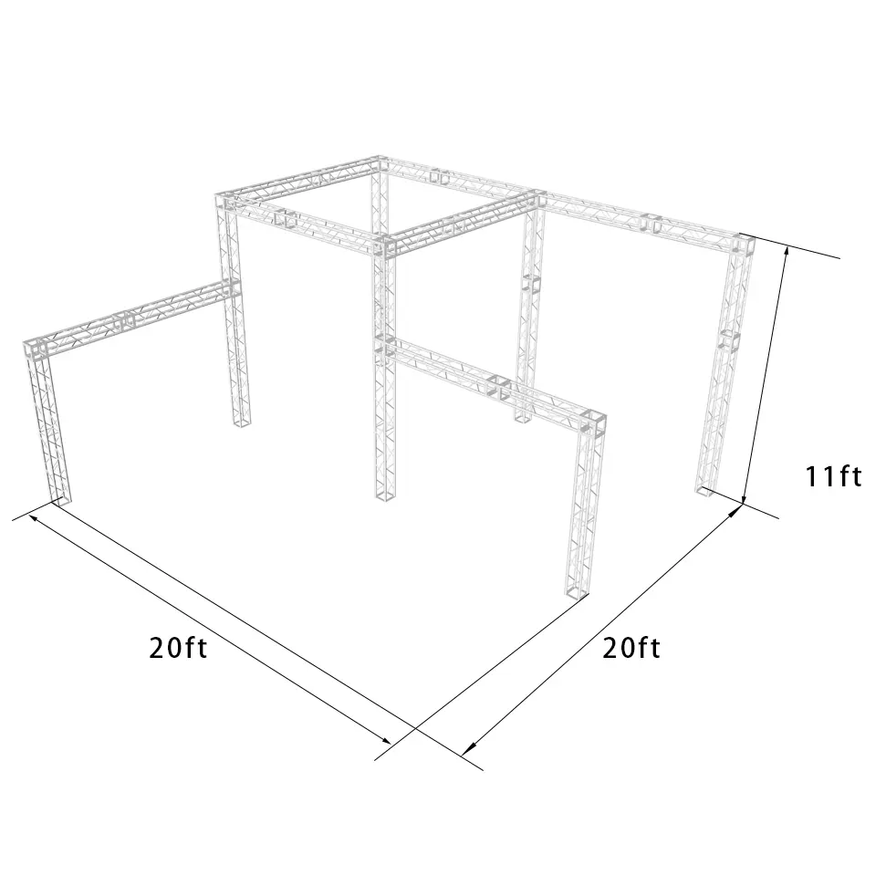 Trade Show Booth Trusses DJ Stage 20ftx20ftx11ft Aluminum Box Truss Exhibition