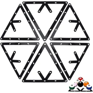 6PCS Magic Ball Rack Holder Sheet Billiards Triangle Cue Accessories for 8, 9, and 10 Ball Combo Pack and Snooker