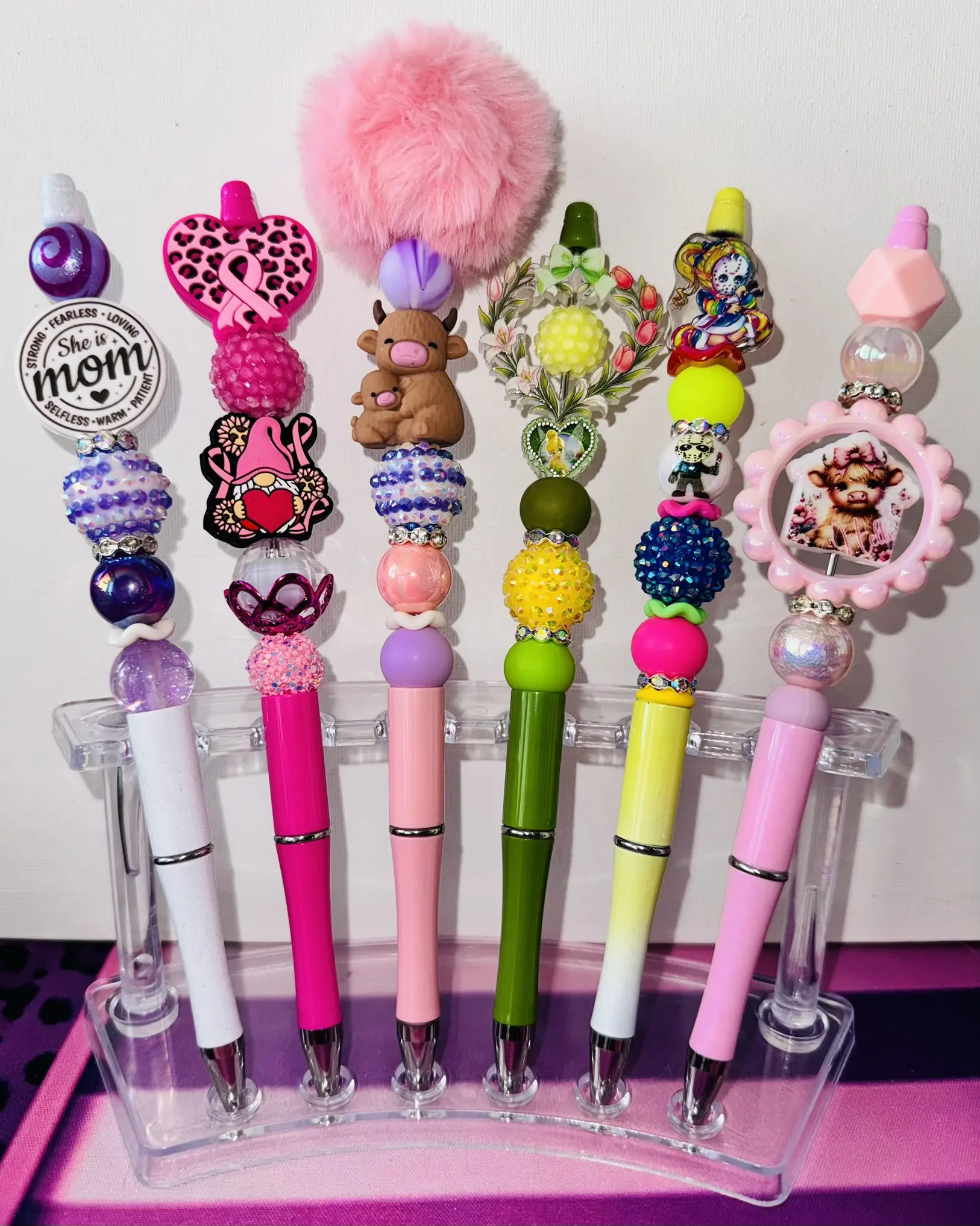 GLITTER PENS ($8) - Customizable Beaded Pen!