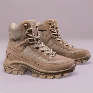 Men's multi-terrain surface hightop outdoor sport sneaker, lightweight and breathable antiskid mountaineering shoes,Hiking boot, desert boot,trendy walking,men shunting boots,anti-slip sport shoe,rubber boot,multi-terrain surface,Combat Boots Hiking Shoes